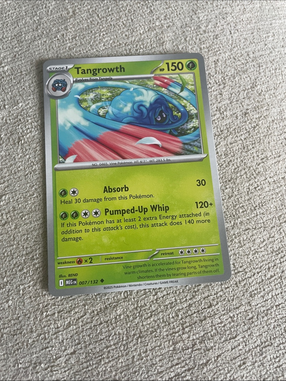 Tangrowth Pokémon Card - Green